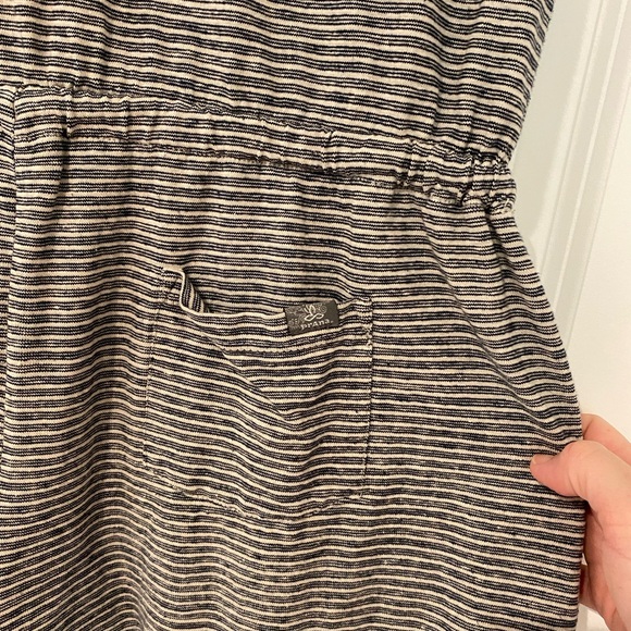 Prana Retrieve Romper Hemp Organic Cotton Stripes Lagenlook - Picture 4 of 6